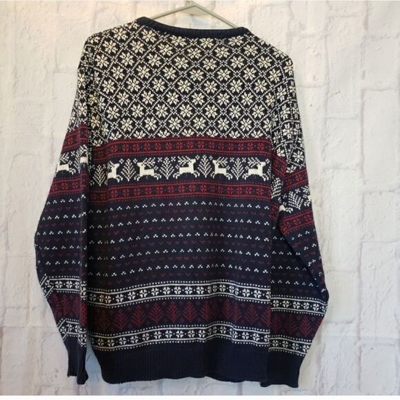 VINTAGE CLASSIC BLUES Nordic Style Button-down Cardigan Sweater Medium - Picture 5 of 5